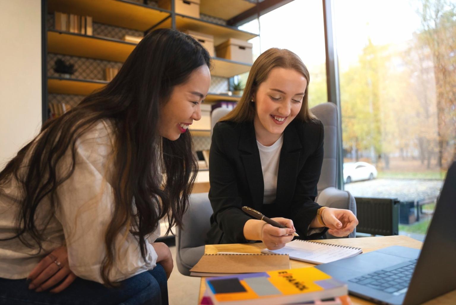 Professional financial analysis workspace with charts and documents